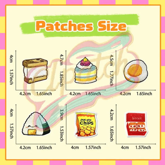 11 pcs food embroidery patch Set iron on - Clpatch