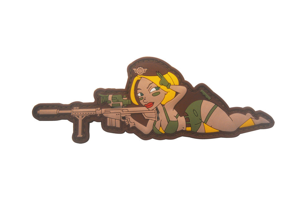 3D keyboard hand PVC gelatinous armband zombie middle finger Velcro morale patch