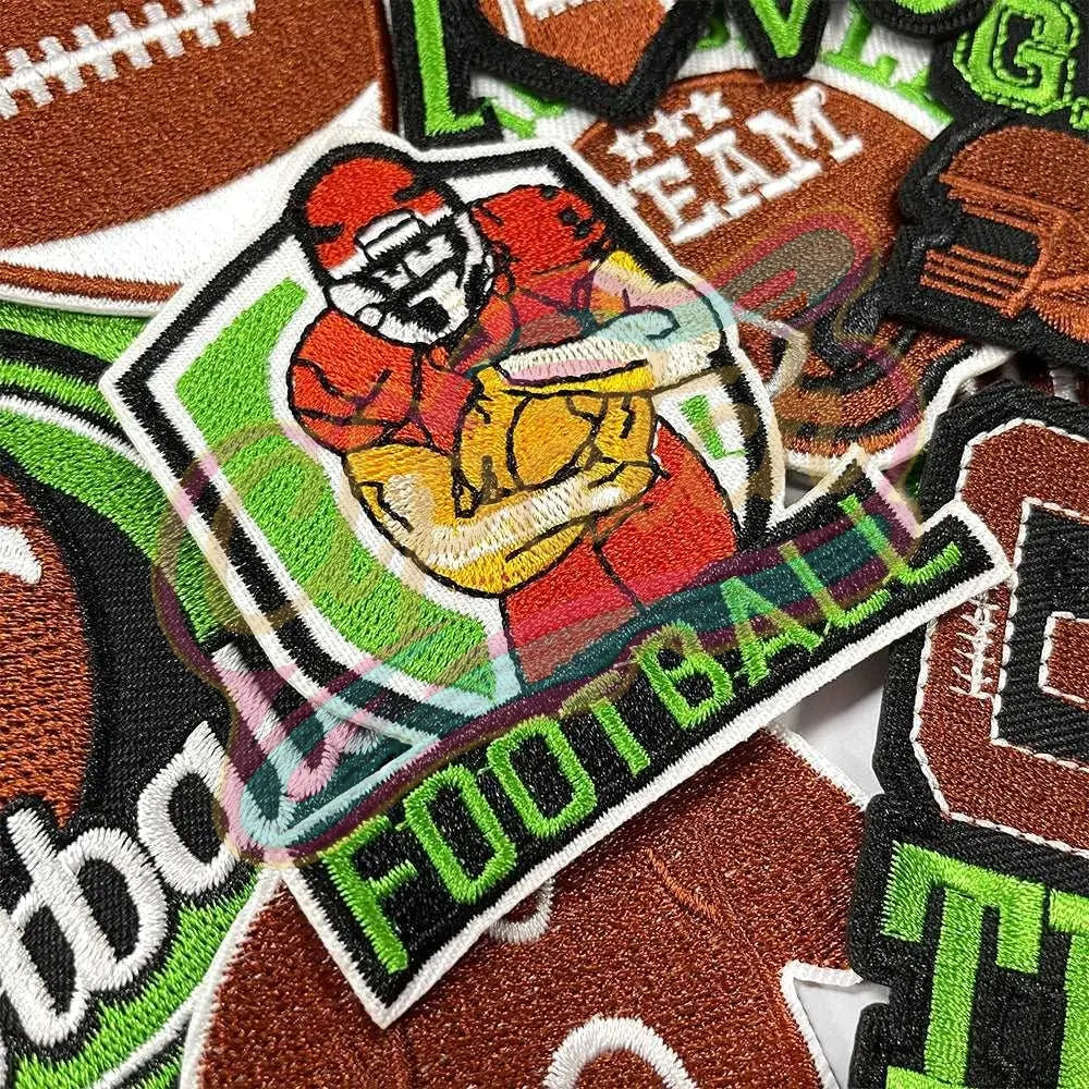 15 pcsSuper bowl football adhesive embroidery patches - Clpatch