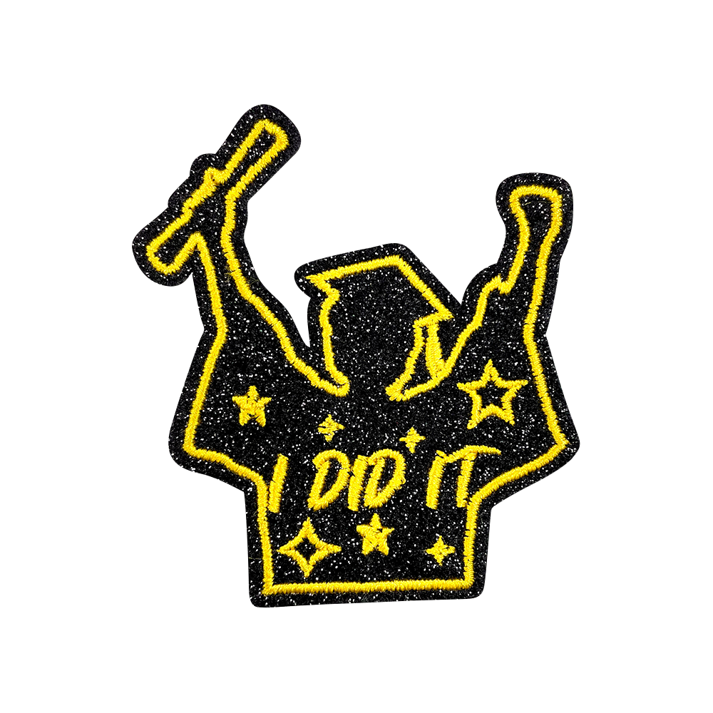 12Pcs Graduation Embroidered Iron-On Patches