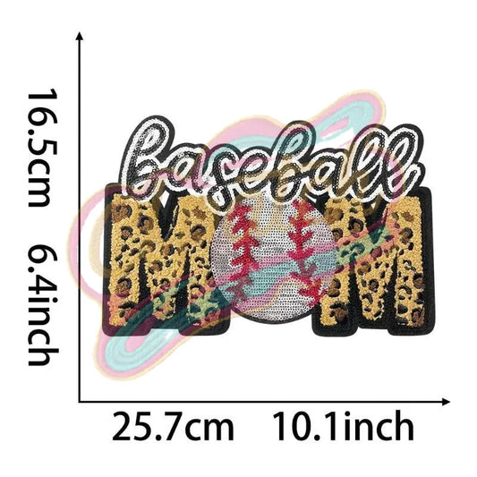 Baseball MOM chenille embroidery patch - Clpatch