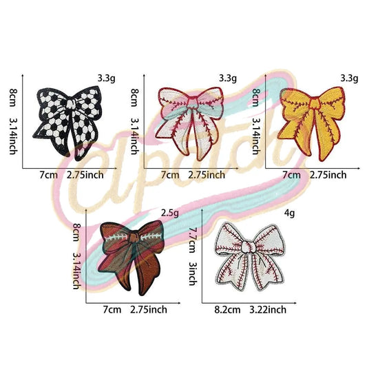 Butterfly bow adhesive embroidery cloth patch - Clpatch