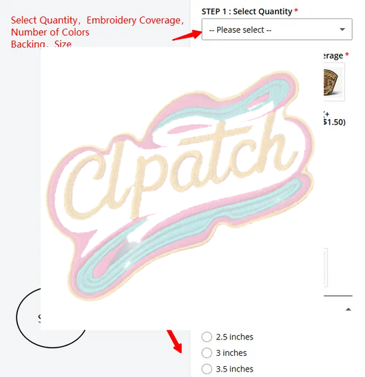 Custom embroidered patch (≥ 101 pcs) - Clpatch