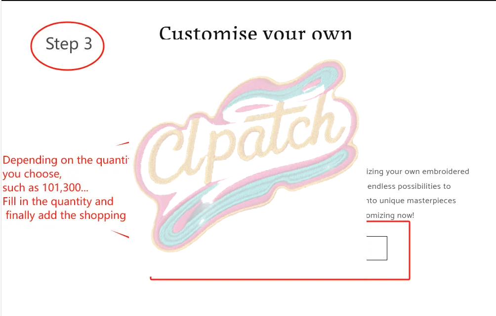 Custom embroidered patch (≥ 101 pcs) - Clpatch