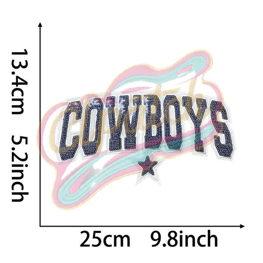 Dallas Cowboys sequins embroidery patch - Clpatch