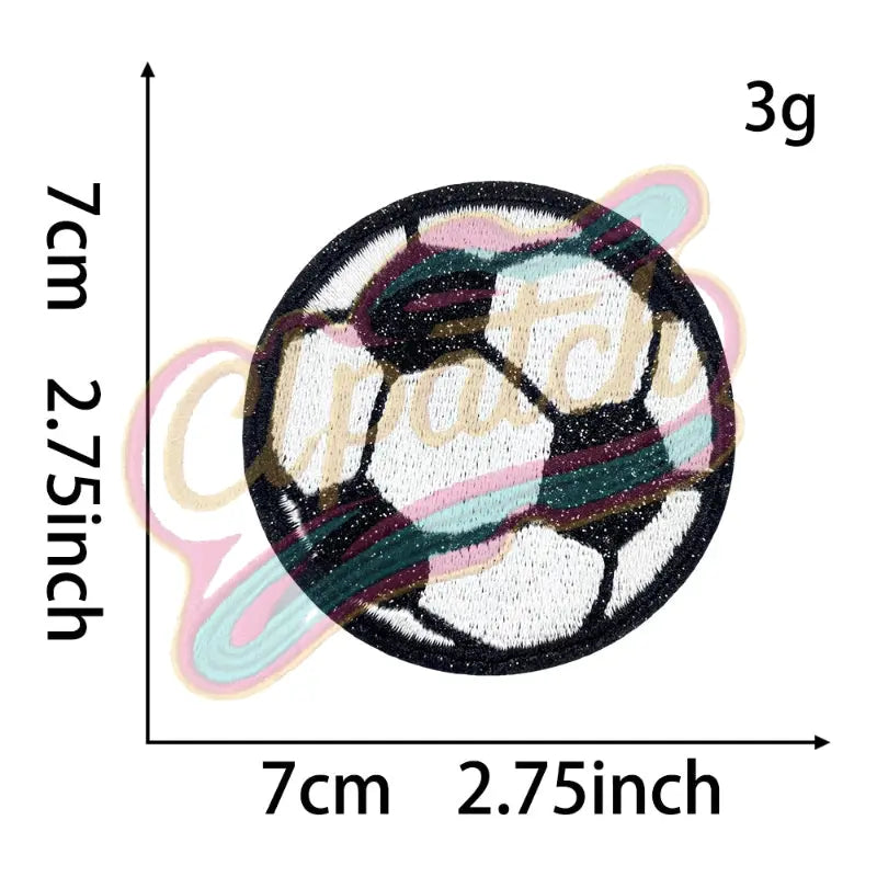 Football embroidery patch for hat iron on - Clpatch