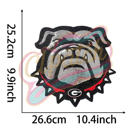 Georgetown University sequins embroidery patch - Clpatch