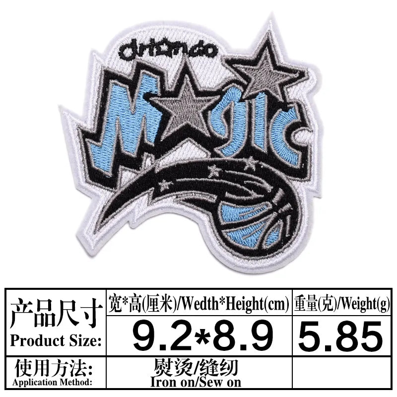 Basketball Team Patch Heat Press Sports Basketball Club logo Iron on Patches for Basketball