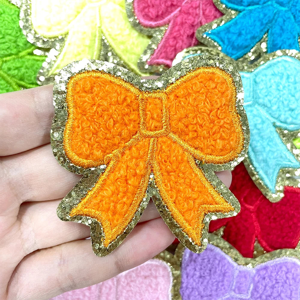 Chenille Bow Patches