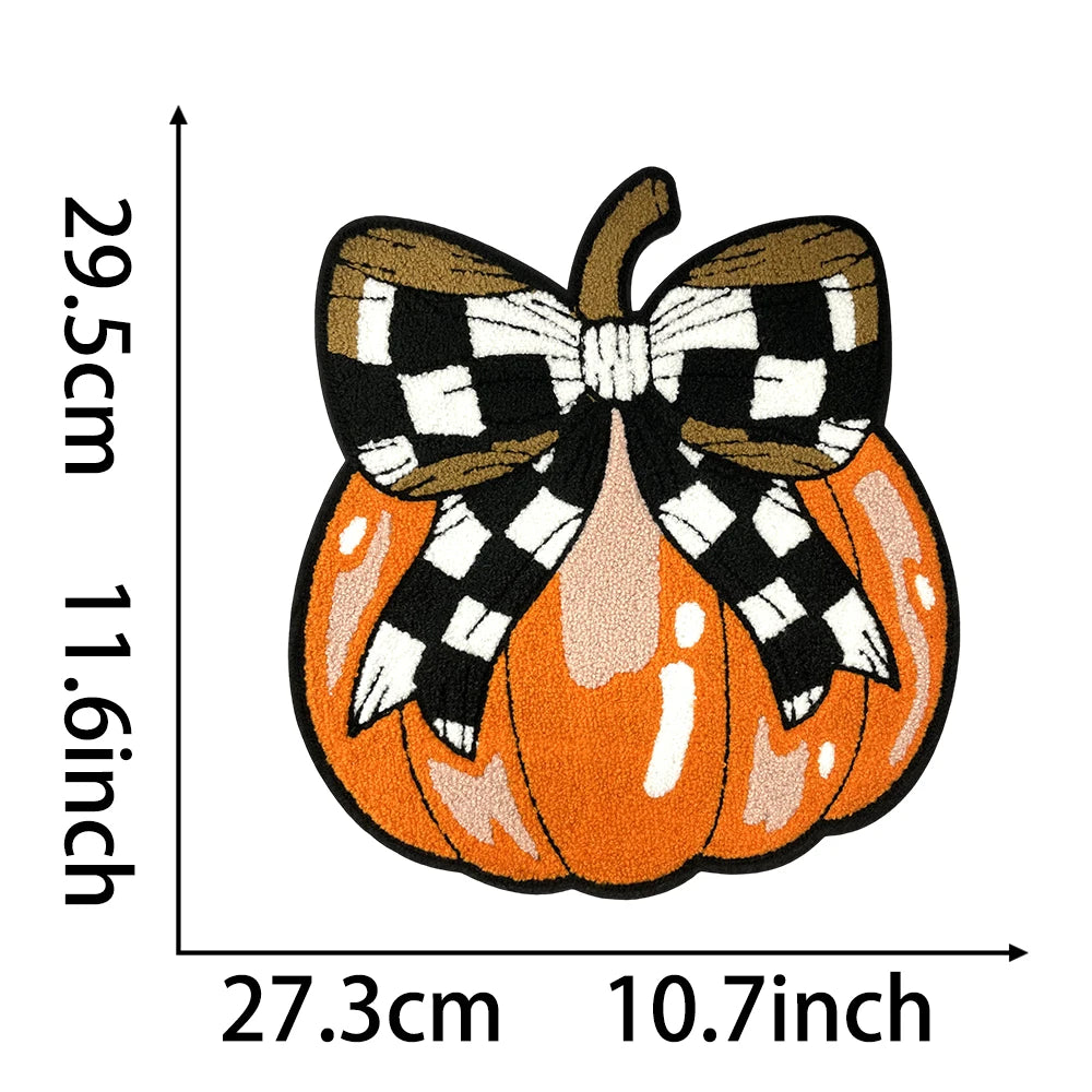 Holloween Pumpkin Chenille Big Patches