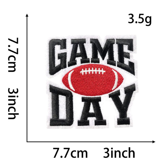 Sport 3IN Football Game Day Embroidery Patch - Clpatch