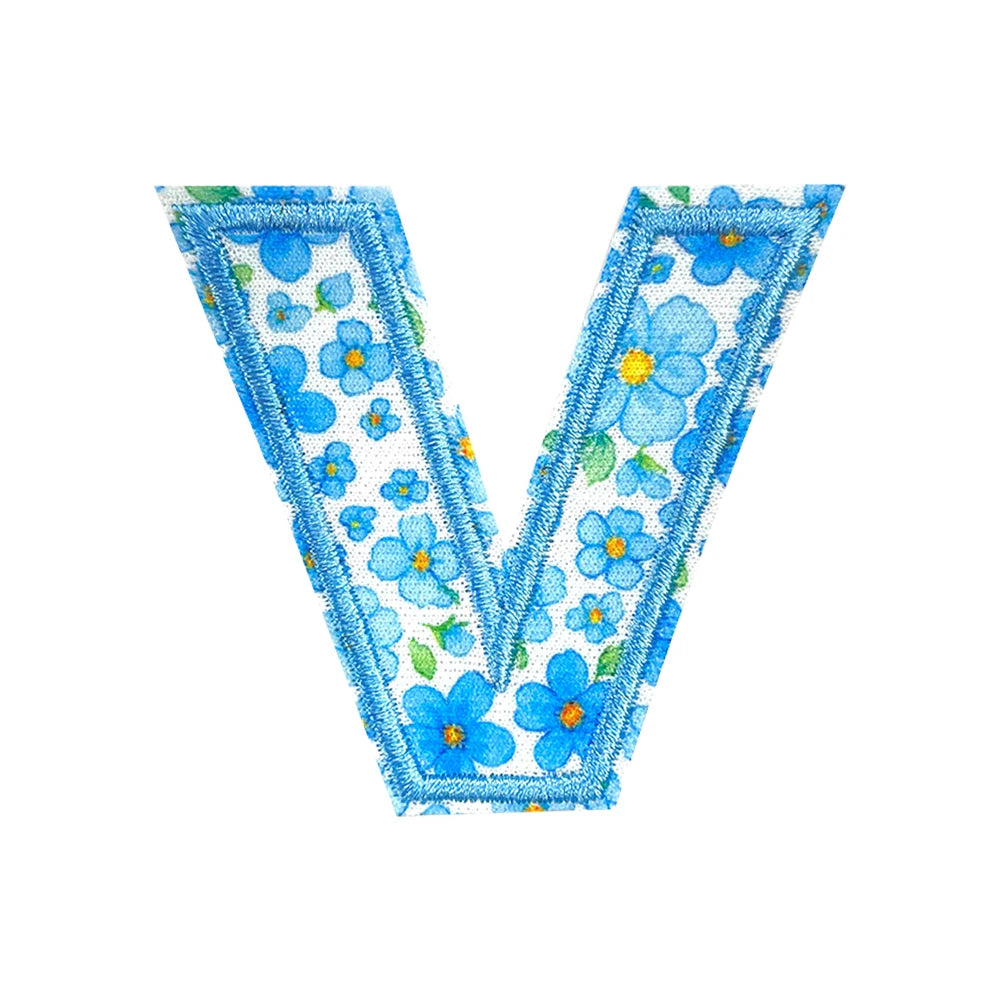 Floral Letter 5cm Patch Sets Easy-to-Use Iron-on Style