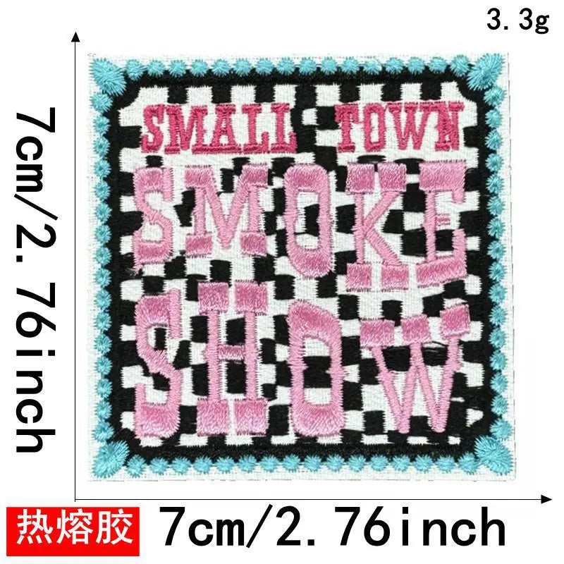 Wholesale Hat Personalization Small Embroidered Patches Game Day MAMA Trucker Hat Patches Iron on for Mama Women Backpacks