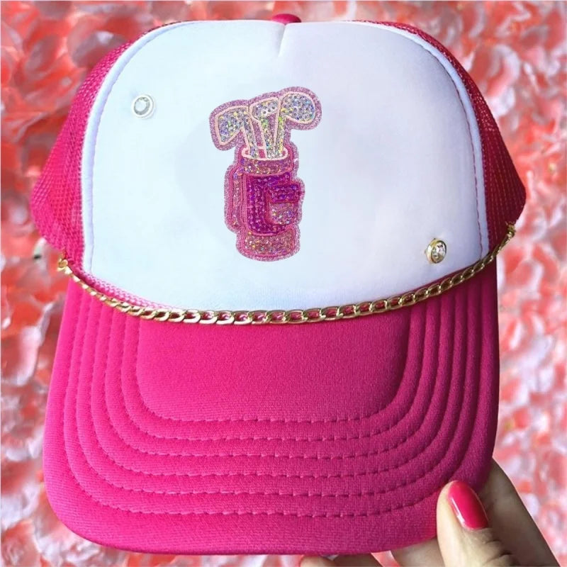 5 Pcs Pink Glitter Golf Bag