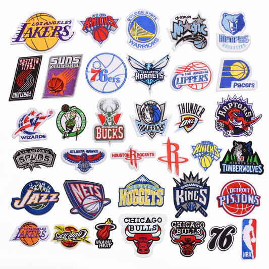 Basketball Team Patch Heat Press Sports Basketball Club logo Iron on Patches for Basketball