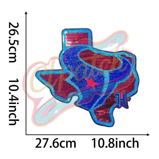 Houston Texans Sequin Patches Football - Clpatch