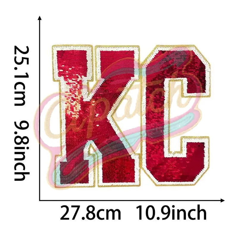 Kansas City flip sequins embroidery patch - Clpatch
