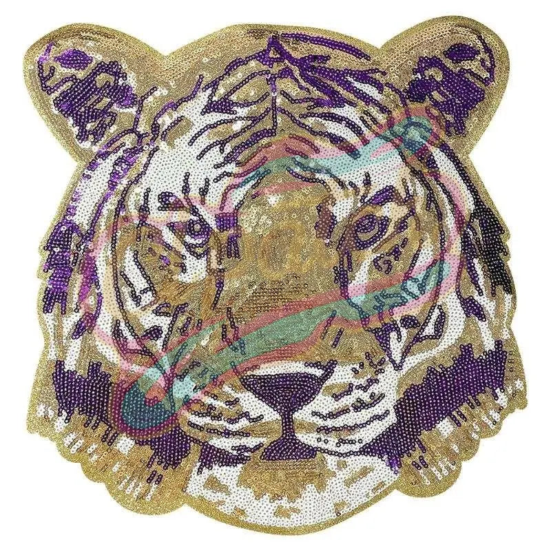 LSU football team college sequins embroidery patches - Clpatch