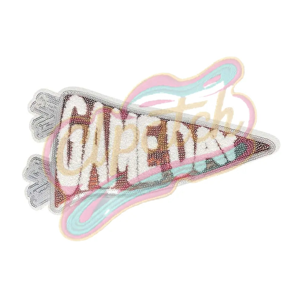 Large Game Day Sequin multicolor adhesive patch - Clpatch