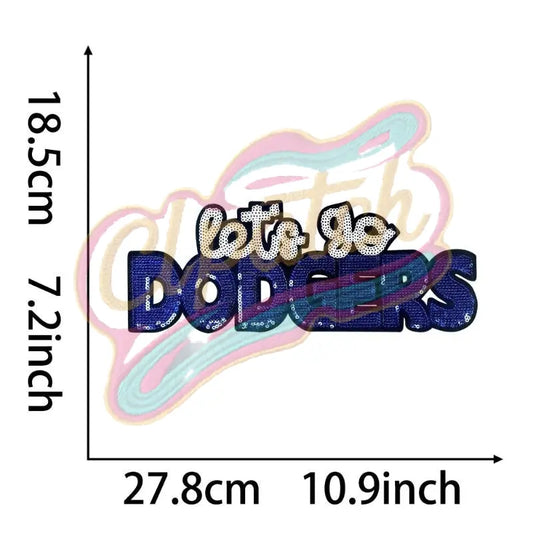 Let‘s go DODGERS sequins embroidery patch - Clpatch