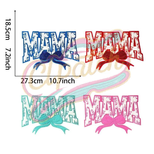 MAMA idyllic bow embroidery patches & sequins - Clpatch