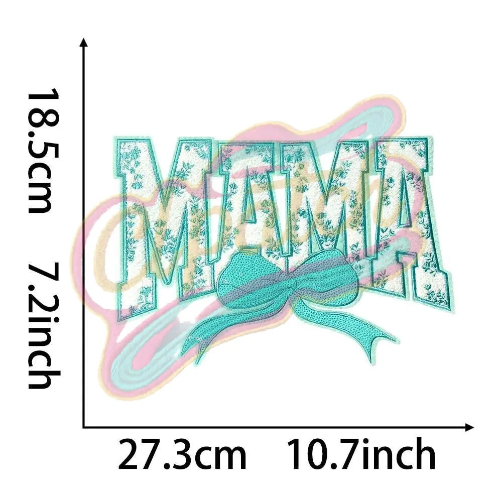 MAMA idyllic bow embroidery patches & sequins - Clpatch