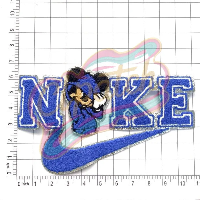 Mickey & nike chenille embroidery patches iron on - Clpatch