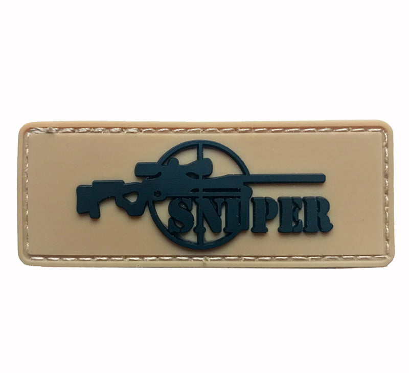 SNIPER sniper aiming PVC rubber seal 3D three-dimensional shield morale seal patches