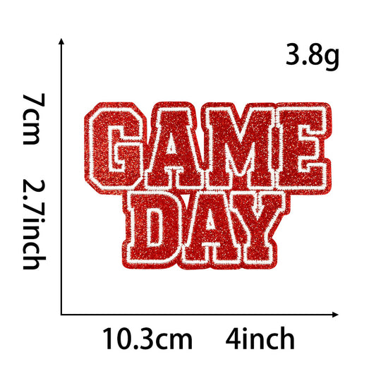 Gameday Glitter football patches