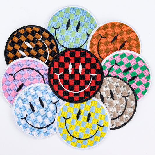 Smiley face round patch