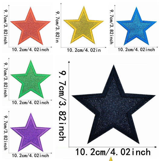 Glitter star hat patch