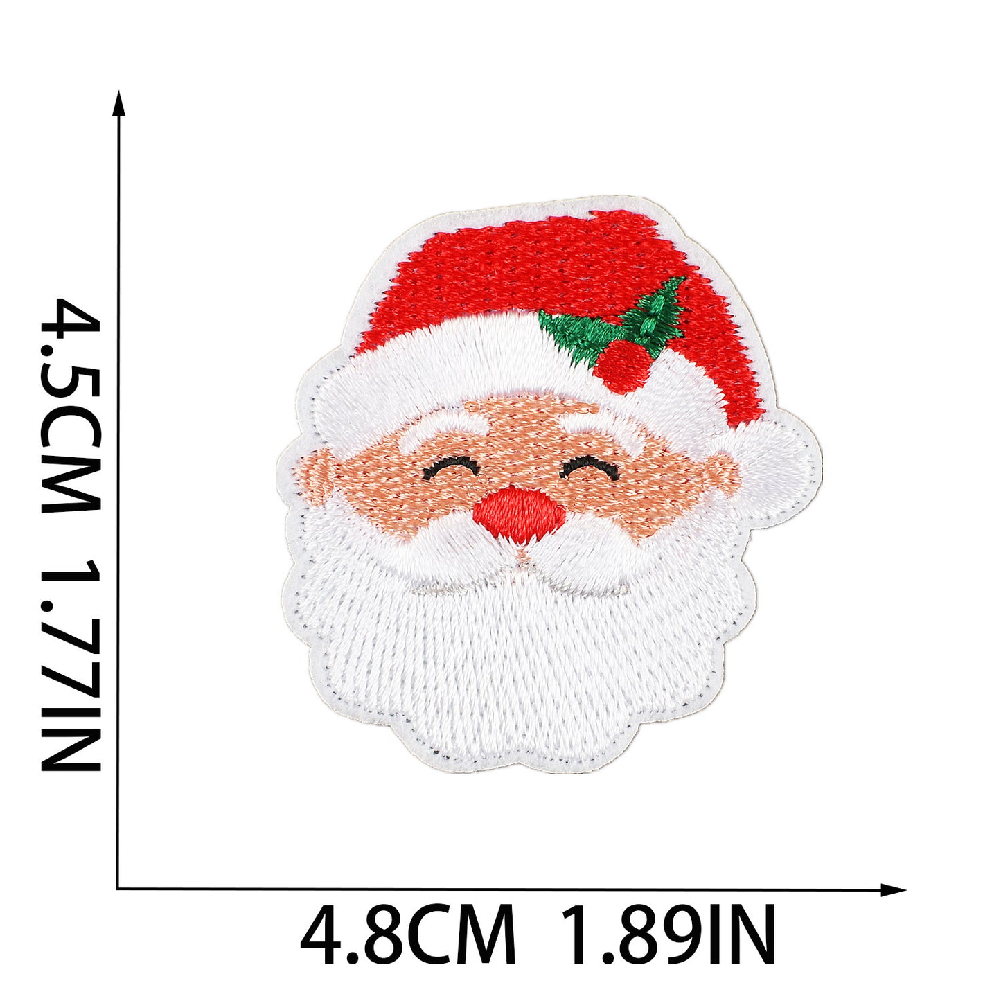 Color light Christmas label Santa patches