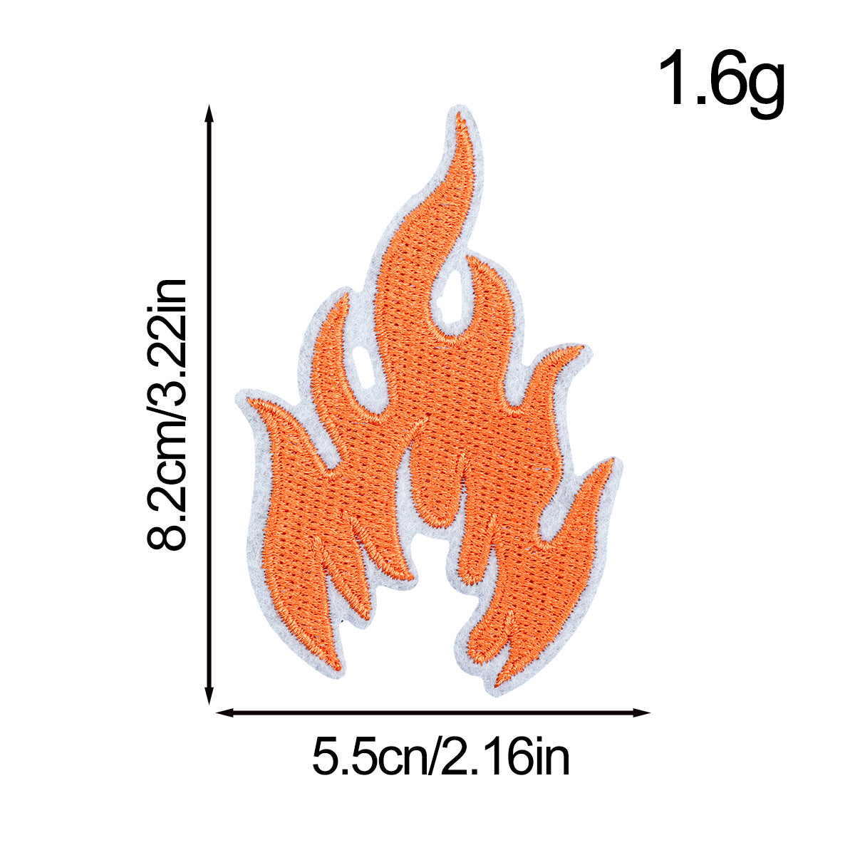 Flame seam-free washable iron on patch