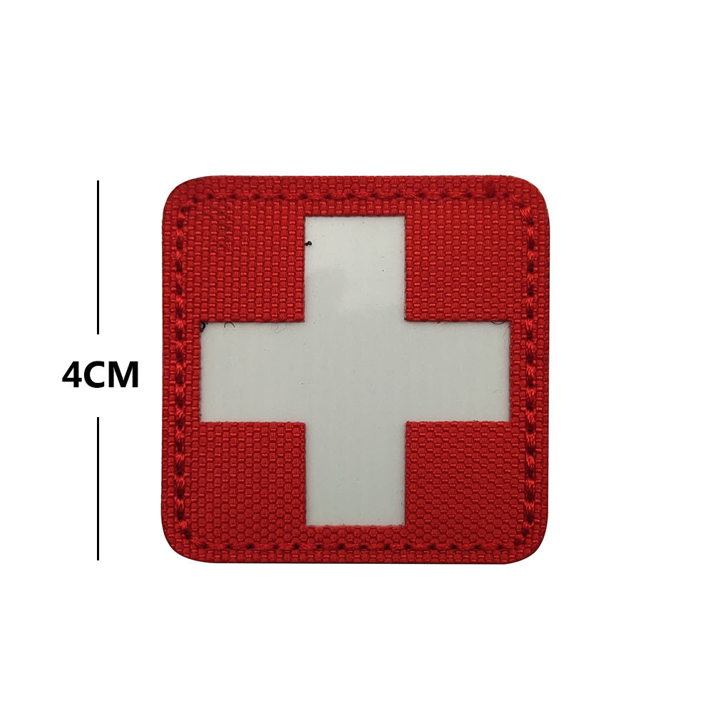 International Rescue Medical First Aid Red Cross Badge Rescue Snake Embroidery PVC Arm Velcro Morale Badge