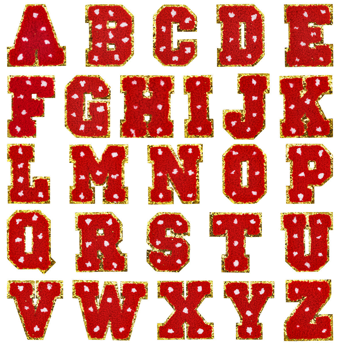 Alphabet letter Christmas patch A-Z