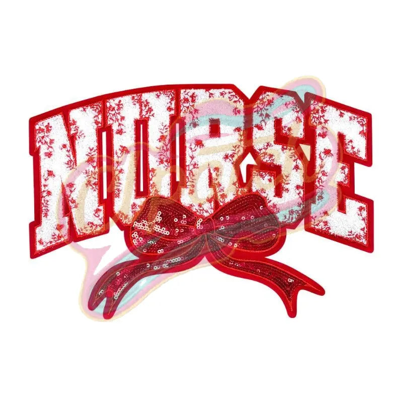 Red Nurse chenille embroidery patches - Clpatch