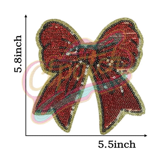 Sequins bow embroidery patches for shirt - Clpatch