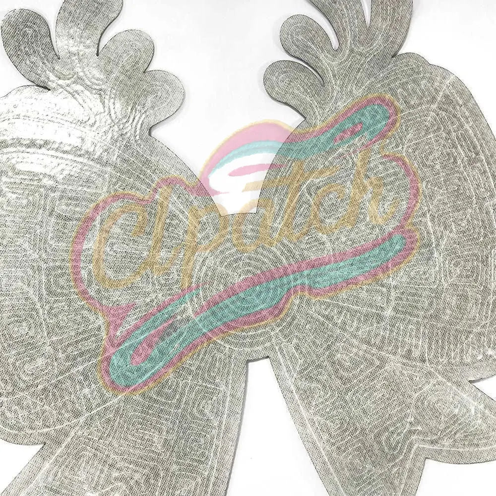 Sequins pongee bow Reindeer Embroidered patch - Clpatch