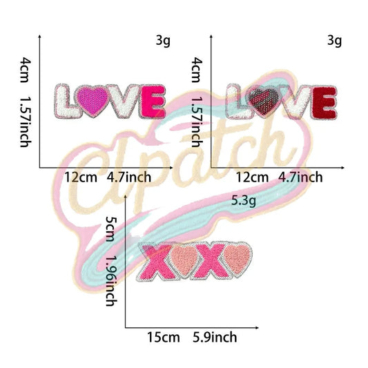 Valentine's Day Xoxo, love sweater embroidered patch - Clpatch