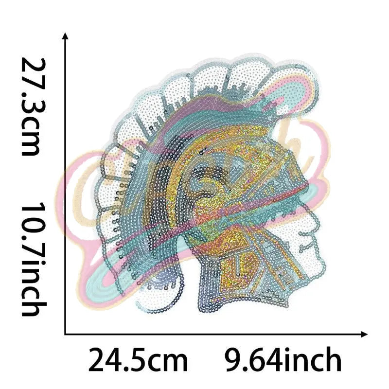 Virginia State University sequins iron on embroidery patches - Clpatch