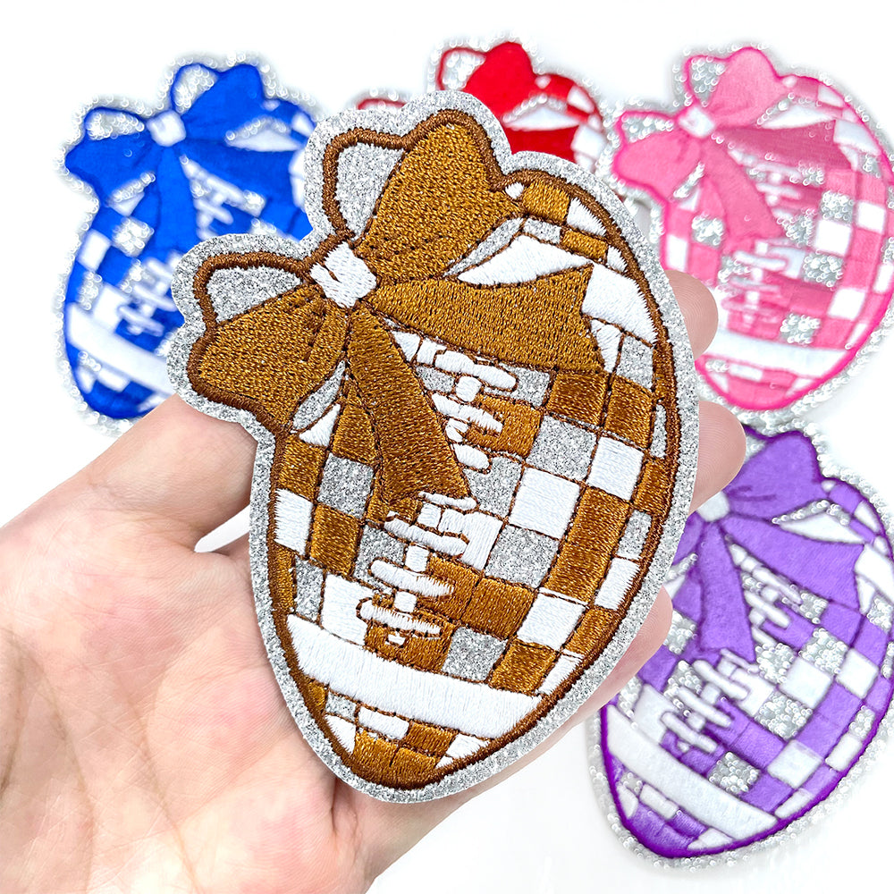 SPORT Football disco bule brown Patches