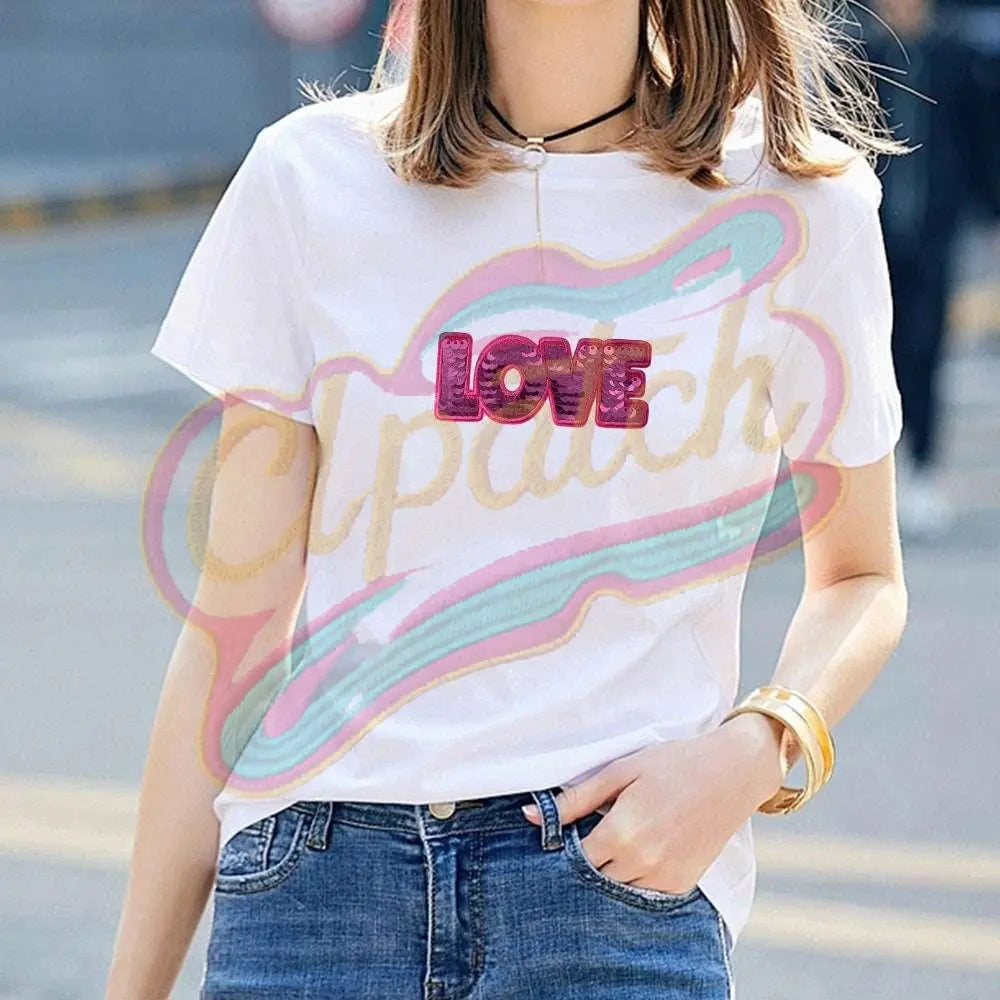 love Reversible sequins Valentine's Day - Clpatch