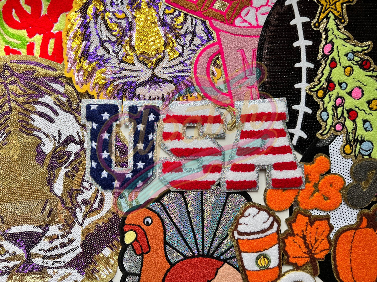 Bright Yellow Tiger Stripe Labubu Embroidered Patch - - – Clpatch