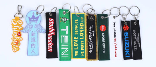 1.18*5.11 inches  Custom Key embroidery chain （≥100 pcs） Clpatchhuge range of embroidery patch