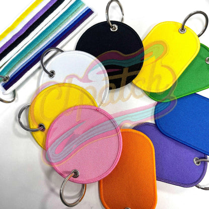 1.18*5.11 inches Custom Key embroidery chain （≥100 pcs） - Clpatch