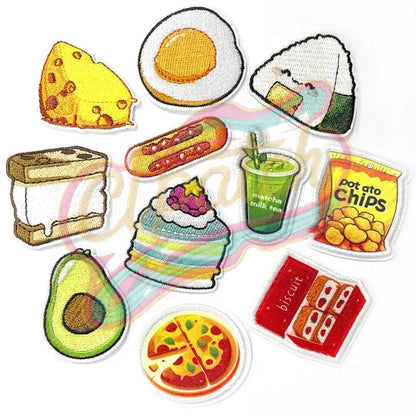 11 pcs food embroidery patch Set iron on - Clpatch