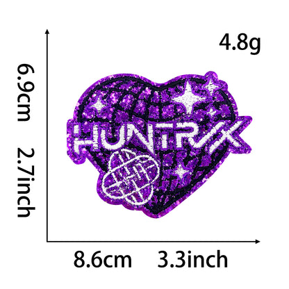 Anime Witch Hunt Girls Embroidery Patch, Dark Gothic Magic Letter Iron On Patches, Aesthetic Cartoon DIY Decorative Sticker for Clothes Backpack Bag