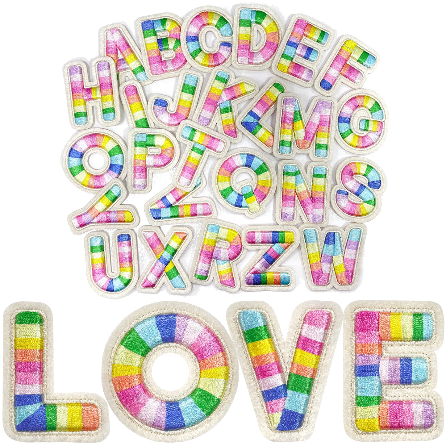 26Pcs Self Adhesive Letter Patches