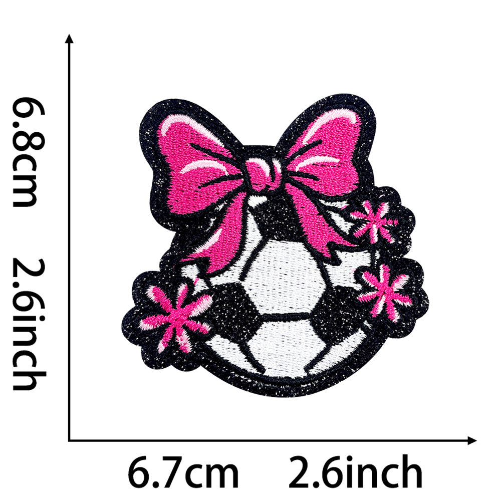 Soccer Patches 15 Pcs, Game Day Chenille Patches Iron On , Embroidered Appliques Sports Patches for Clothes, Backpacks, Hats, Jerseys & Jeans, Sport Party DIY Accessories