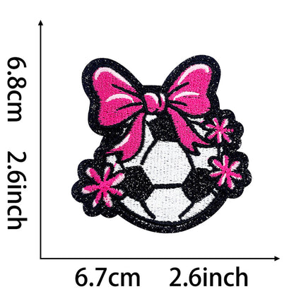 Soccer Patches 15 Pcs, Game Day Chenille Patches Iron On , Embroidered Appliques Sports Patches for Clothes, Backpacks, Hats, Jerseys & Jeans, Sport Party DIY Accessories